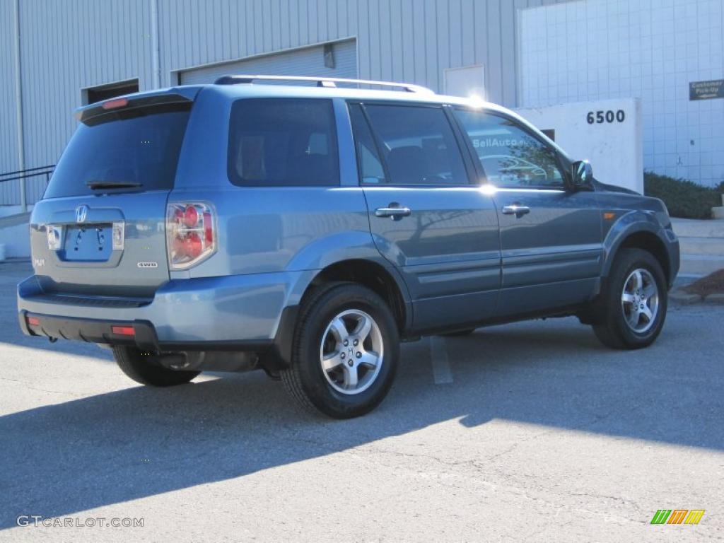 2007 Pilot EX-L 4WD - Steel Blue Metallic / Gray photo #13