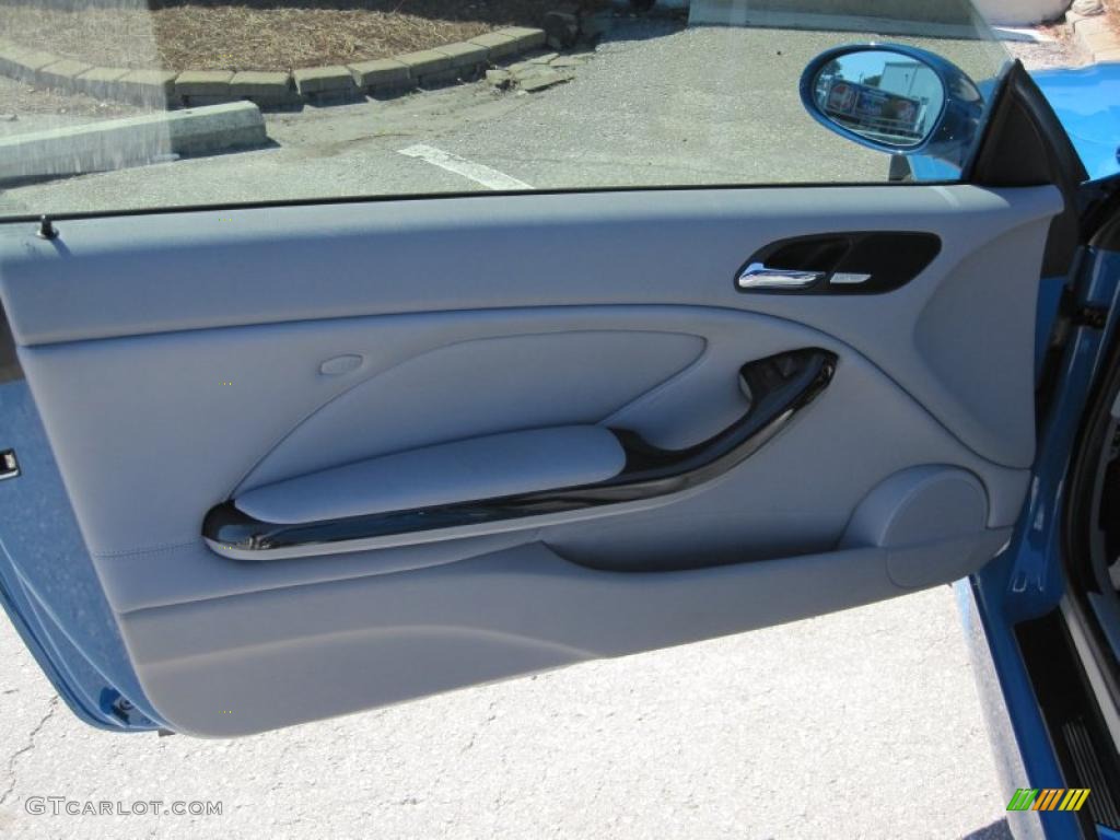 2001 BMW M3 Coupe Grey Door Panel Photo #46081961