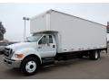 Front 3/4 View of 2008 F750 Super Duty XL Chassis Regular Cab Moving Truck