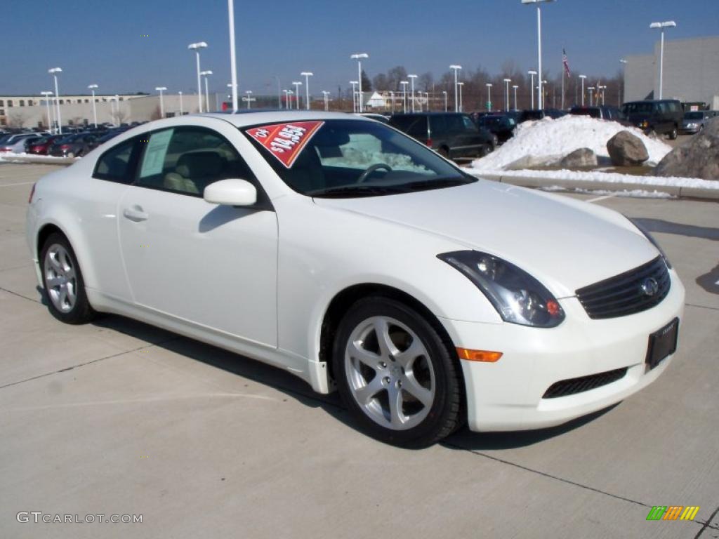 2004 G 35 Coupe - Ivory White Pearl / Willow photo #1