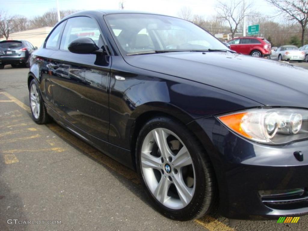 2008 1 Series 128i Coupe - Monaco Blue Metallic / Grey photo #9