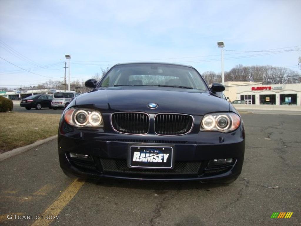 2008 1 Series 128i Coupe - Monaco Blue Metallic / Grey photo #11