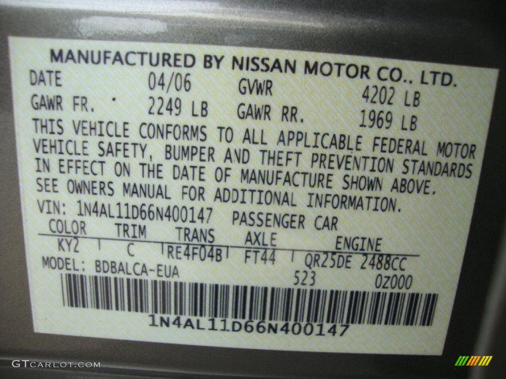 2006 Altima 2.5 S Special Edition - Polished Pewter Metallic / Blond photo #30