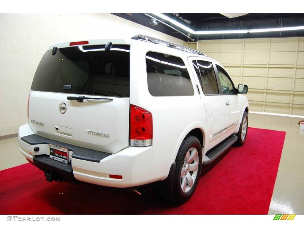 Blizzard White 2010 Nissan Armada Titanium Exterior Photo #46086635