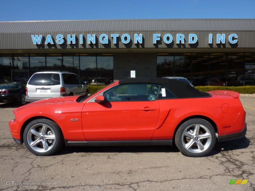 2012 Mustang GT Premium Convertible - Race Red / Charcoal Black/Cashmere photo #1