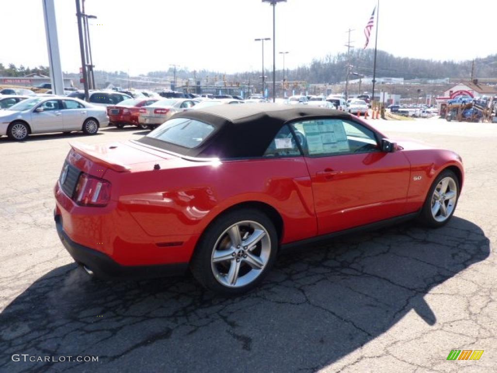 2012 Mustang GT Premium Convertible - Race Red / Charcoal Black/Cashmere photo #4