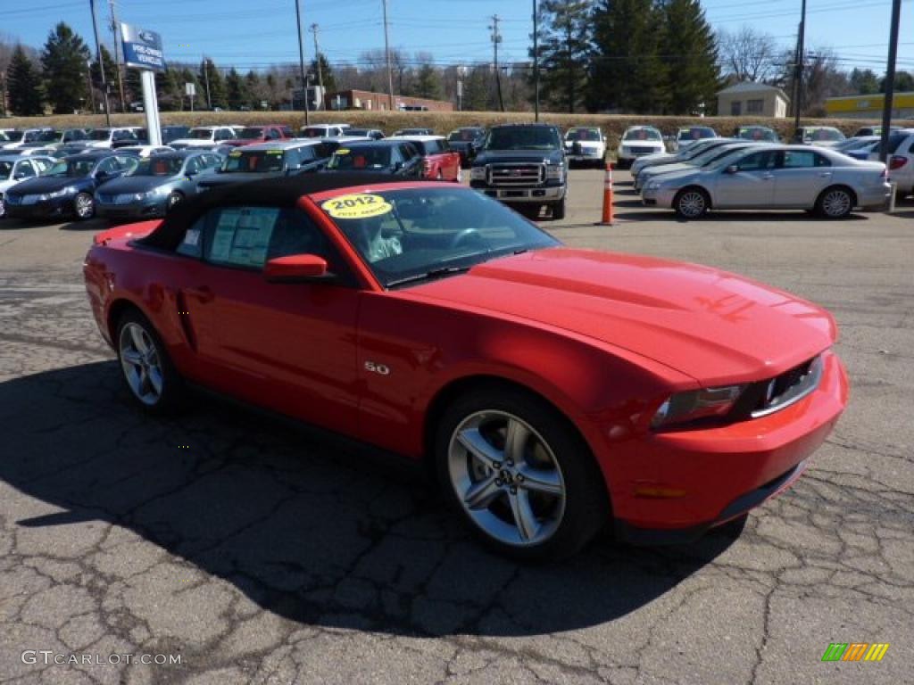 2012 Mustang GT Premium Convertible - Race Red / Charcoal Black/Cashmere photo #6