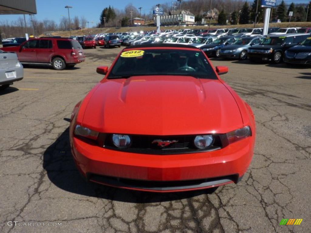 2012 Mustang GT Premium Convertible - Race Red / Charcoal Black/Cashmere photo #7