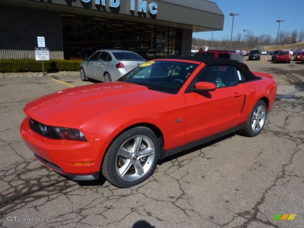 2012 Mustang GT Premium Convertible - Race Red / Charcoal Black/Cashmere photo #8