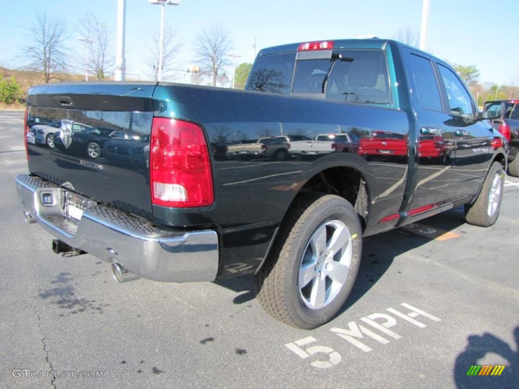 2011 Ram 1500 Big Horn Quad Cab - Hunter Green Pearl / Dark Slate Gray/Medium Graystone photo #3