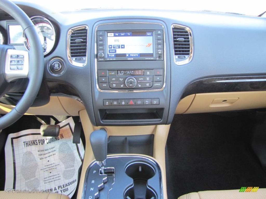 2011 Dodge Durango Citadel Black/Tan Dashboard Photo #46087460