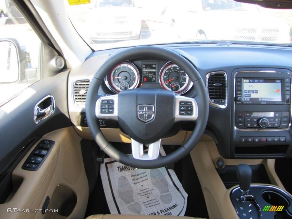 2011 Dodge Durango Citadel Black/Tan Dashboard Photo #46087463