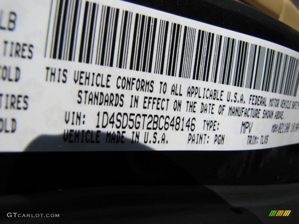 2011 Durango Color Code PGN for Natural Green Pearl Photo #46087475