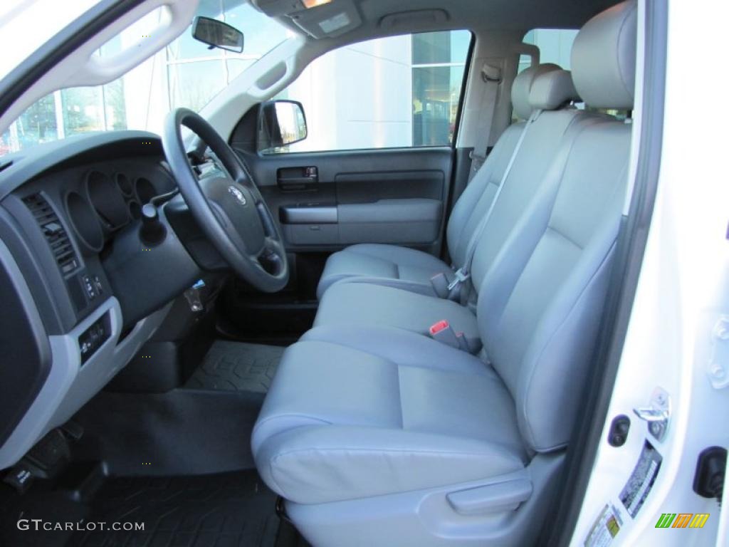 Graphite Gray Interior 2010 Toyota Tundra Double Cab Photo #46087679
