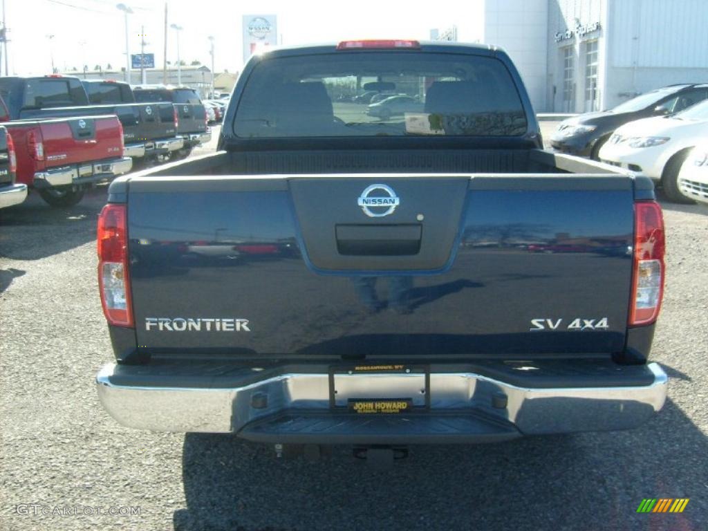Navy Blue 2011 Nissan Frontier SV Crew Cab 4x4 Exterior Photo #46088585