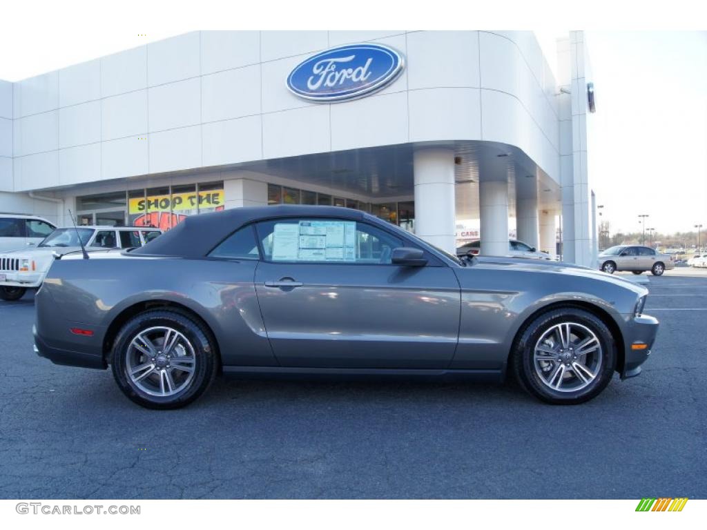 2011 Mustang V6 Premium Convertible - Sterling Gray Metallic / Stone photo #2