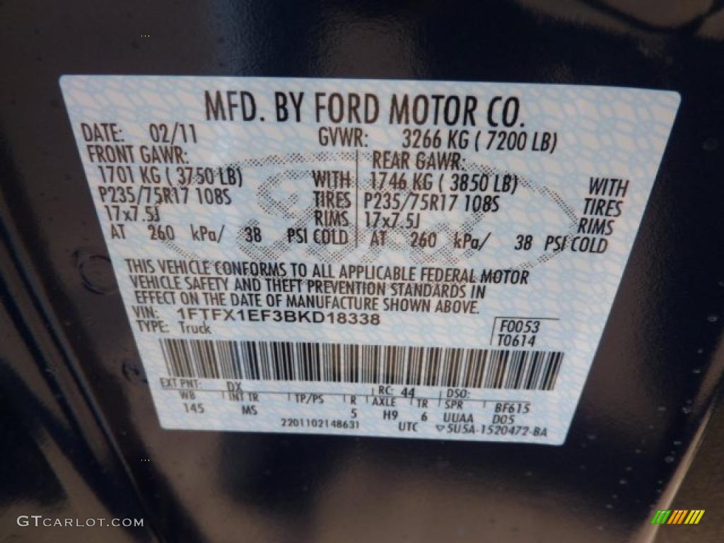 2011 F150 XLT SuperCab 4x4 - Dark Blue Pearl Metallic / Steel Gray photo #17