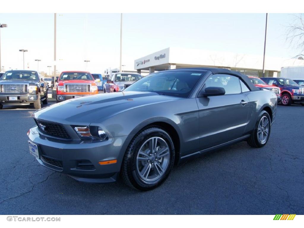 2011 Mustang V6 Premium Convertible - Sterling Gray Metallic / Stone photo #6