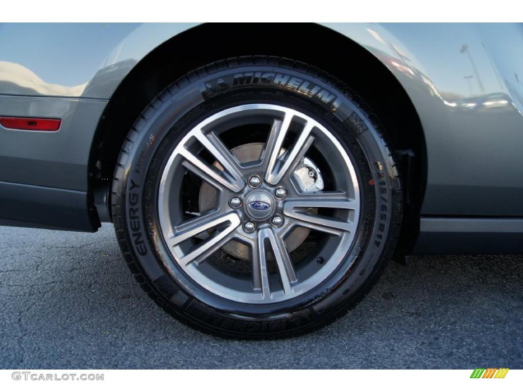 2011 Mustang V6 Premium Convertible - Sterling Gray Metallic / Stone photo #15