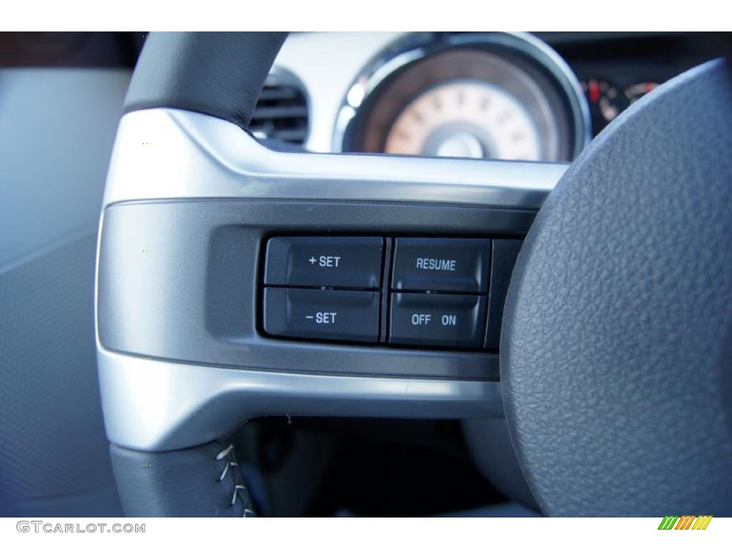 2011 Mustang V6 Premium Convertible - Sterling Gray Metallic / Stone photo #20