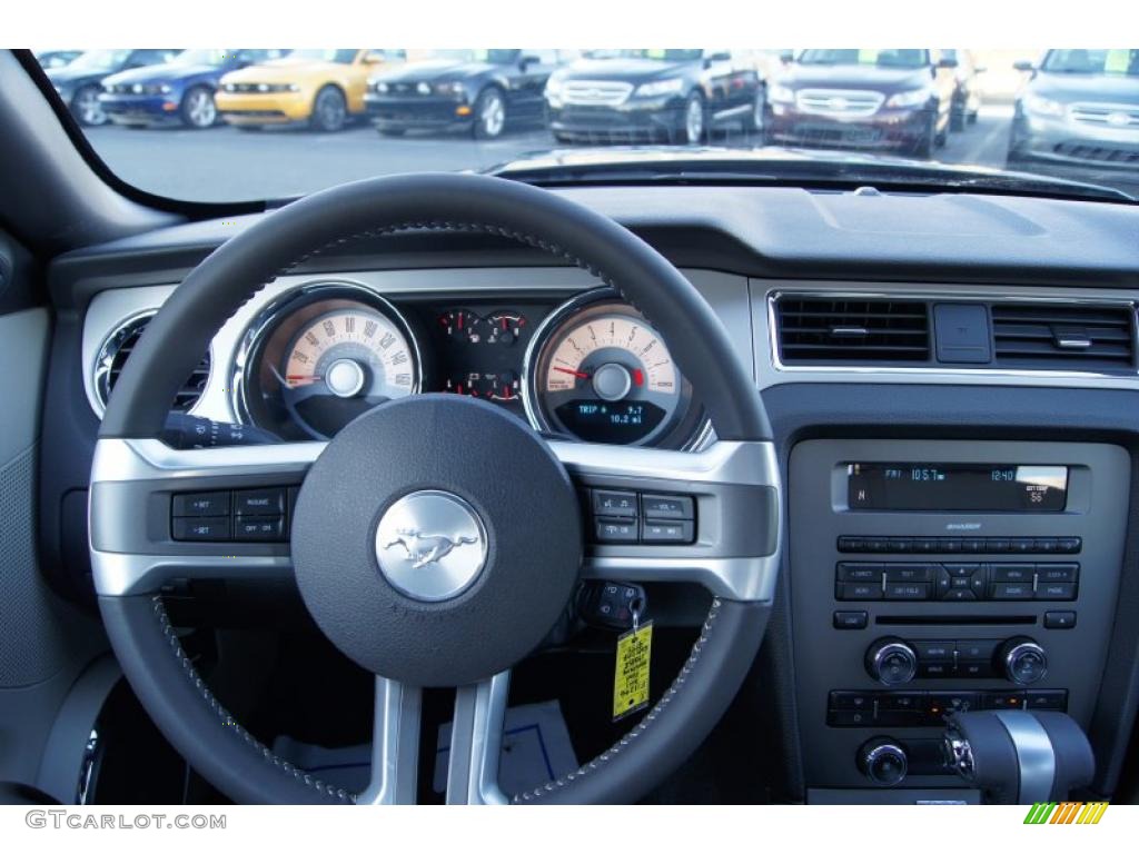 2011 Mustang V6 Premium Convertible - Sterling Gray Metallic / Stone photo #22