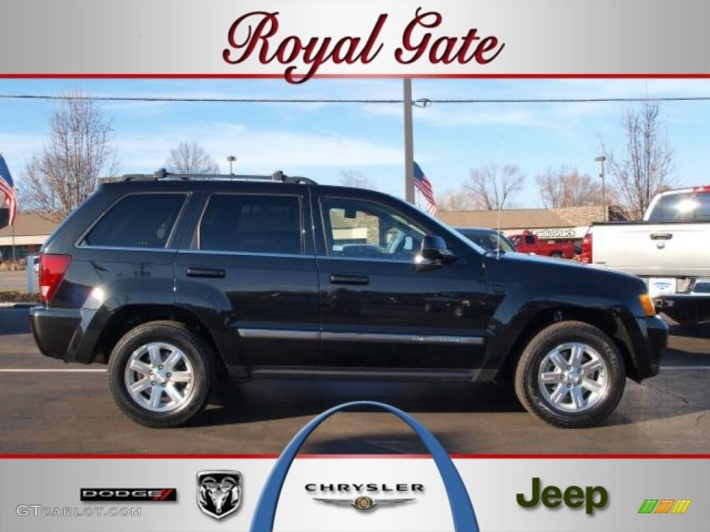 2008 Grand Cherokee Limited 4x4 - Black / Dark Khaki/Light Graystone photo #1
