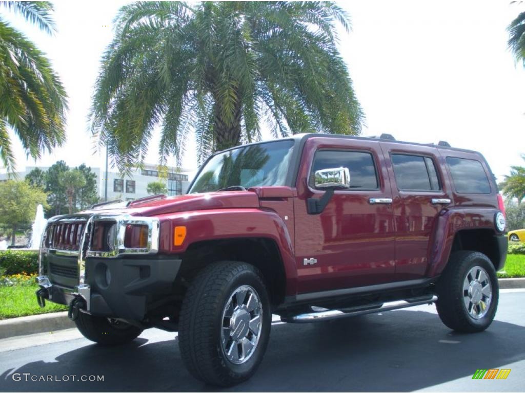 2007 H3 X - Sonoma Red Metallic / Ebony Black/Morocco photo #2