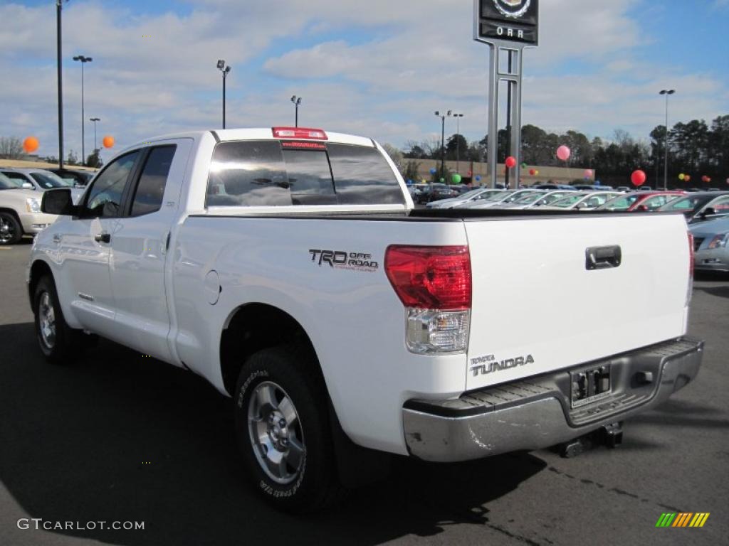 2011 Tundra TRD Double Cab - Super White / Graphite Gray photo #3