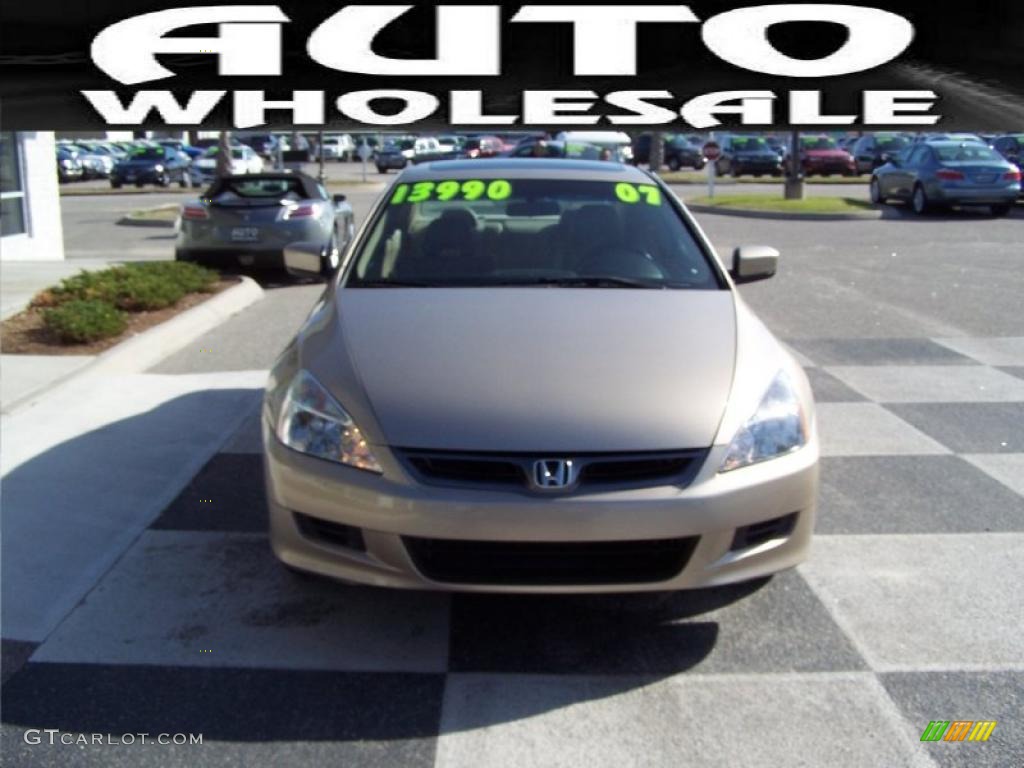 2007 Accord EX-L Coupe - Desert Mist Metallic / Ivory photo #2