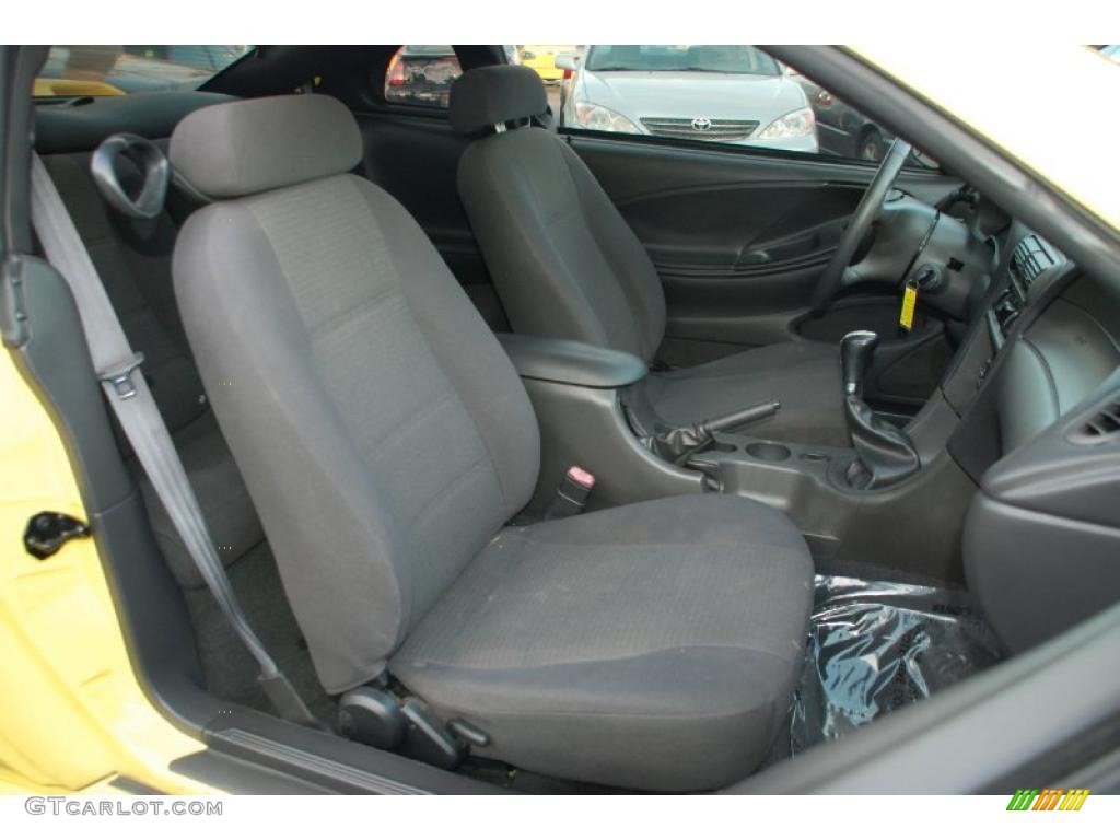 2003 Mustang V6 Coupe - Zinc Yellow / Dark Charcoal photo #24