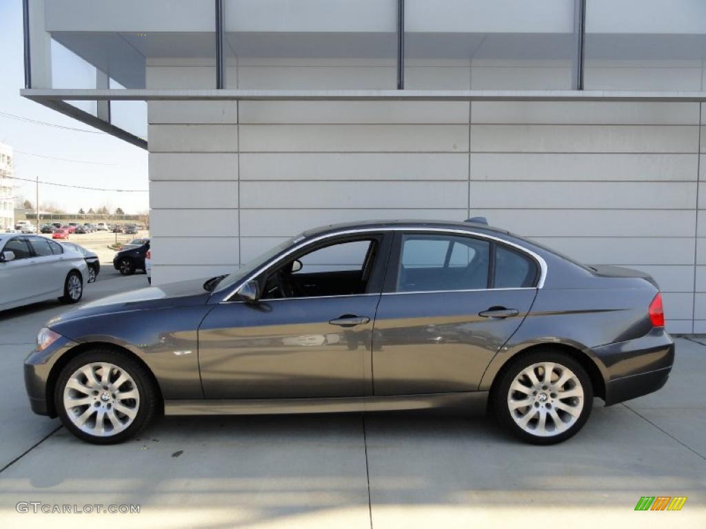 2008 3 Series 335xi Sedan - Sparkling Graphite Metallic / Black photo #3