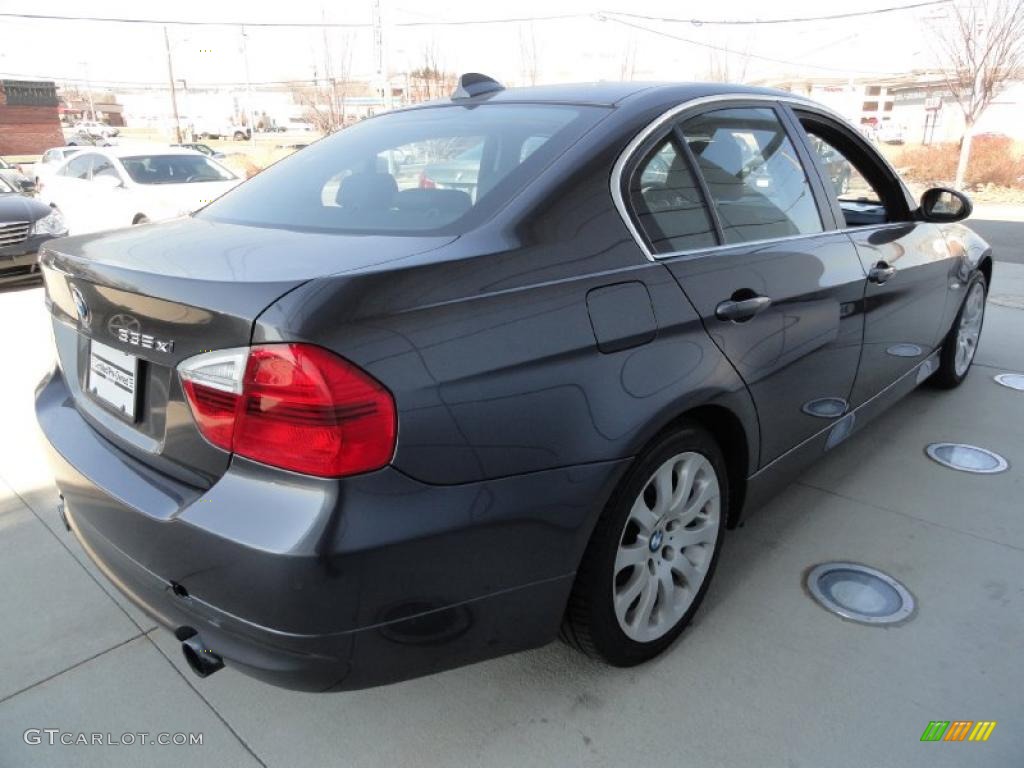 2008 3 Series 335xi Sedan - Sparkling Graphite Metallic / Black photo #6