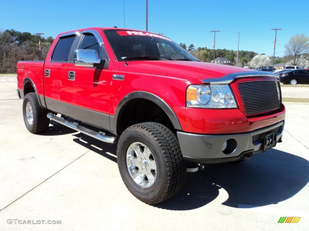 2007 F150 FX4 SuperCrew 4x4 - Bright Red / Black/Red photo #2