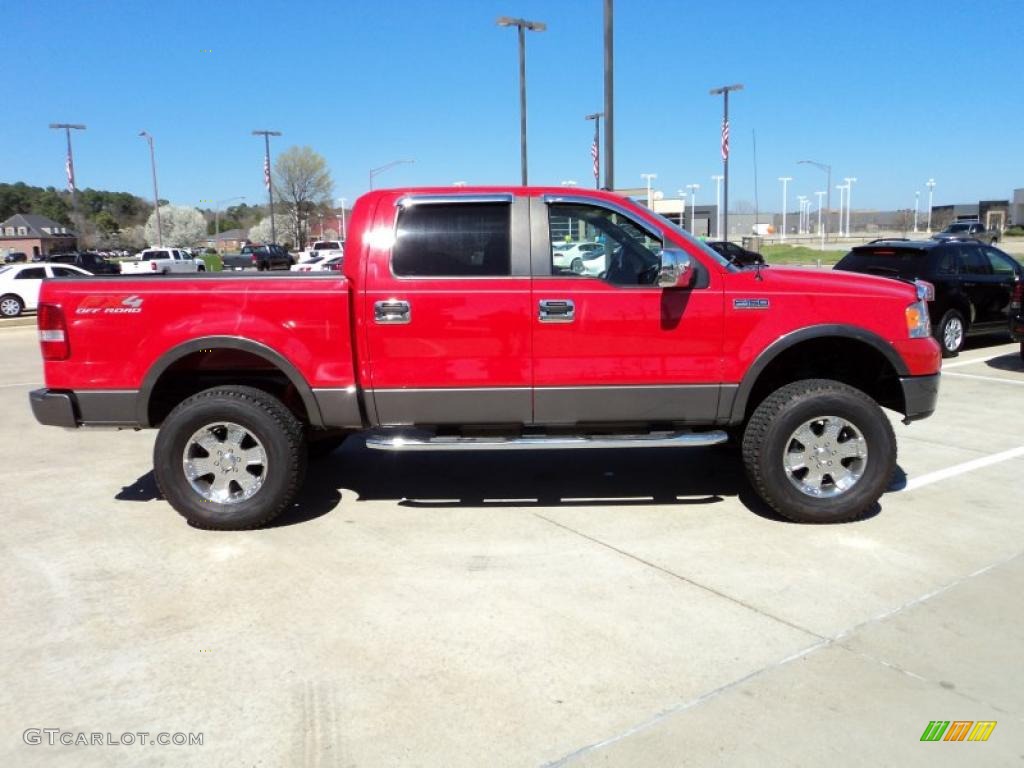 2007 F150 FX4 SuperCrew 4x4 - Bright Red / Black/Red photo #4