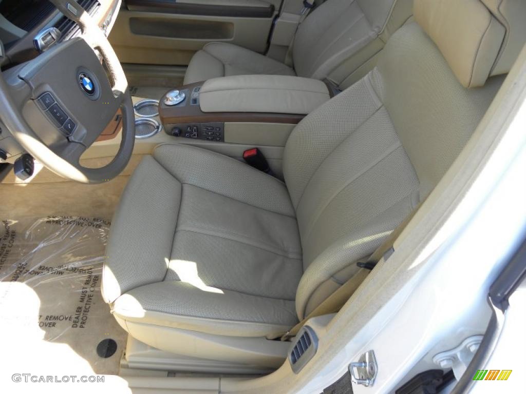 2003 7 Series 745i Sedan - Alpine White / Dark Beige/Beige III photo #5