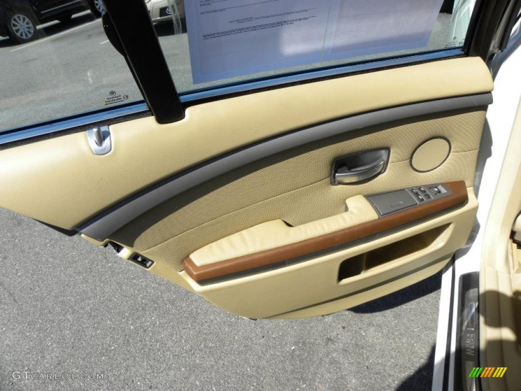 2003 7 Series 745i Sedan - Alpine White / Dark Beige/Beige III photo #8