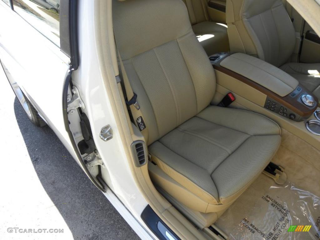 2003 7 Series 745i Sedan - Alpine White / Dark Beige/Beige III photo #9