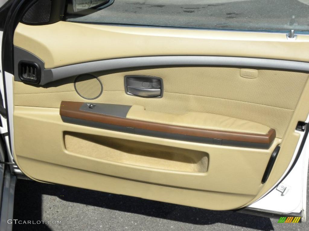 2003 7 Series 745i Sedan - Alpine White / Dark Beige/Beige III photo #10