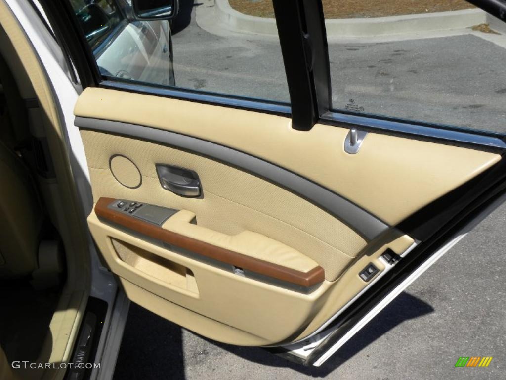 2003 7 Series 745i Sedan - Alpine White / Dark Beige/Beige III photo #12