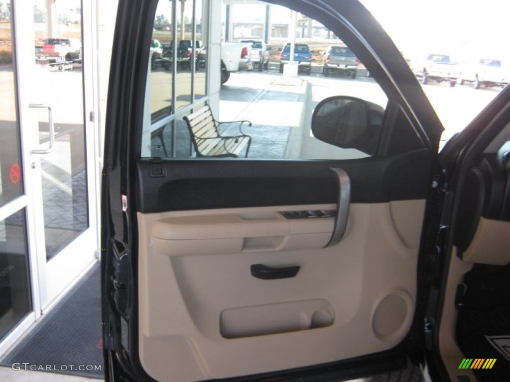 2009 Silverado 1500 LT Texas Edition Extended Cab - Black Granite Metallic / Light Cashmere photo #14