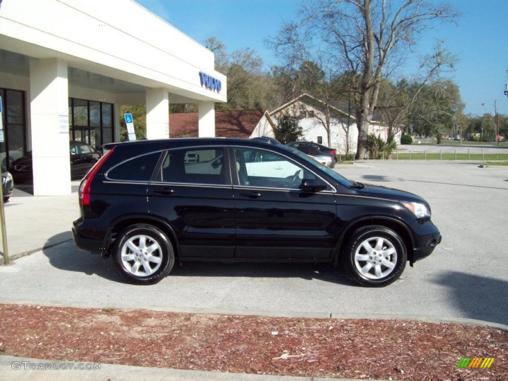 2009 CR-V EX-L 4WD - Crystal Black Pearl / Ivory photo #7