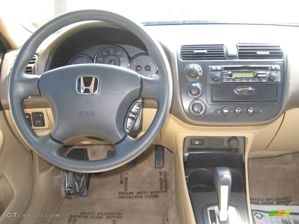 2003 Civic EX Sedan - Shoreline Mist Metallic / Ivory photo #12