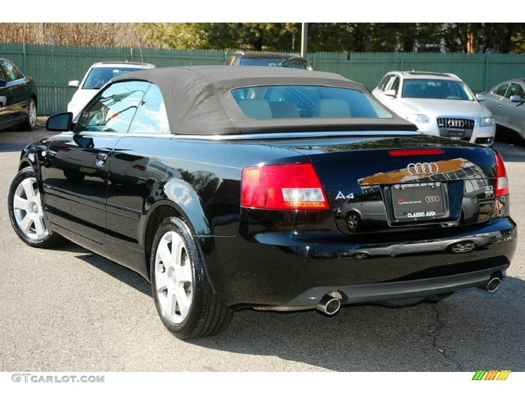 Brilliant Black 2006 Audi A4 3.0 quattro Cabriolet Exterior Photo #46101641