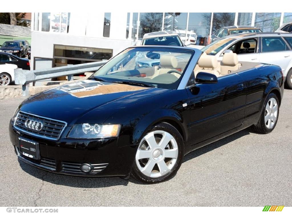 Brilliant Black 2006 Audi A4 3.0 quattro Cabriolet Exterior Photo #46101668