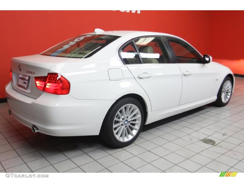 2011 3 Series 335d Sedan - Alpine White / Beige photo #3