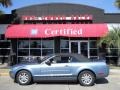 2008 Windveil Blue Metallic Ford Mustang V6 Deluxe Convertible  photo #1