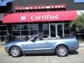 2008 Windveil Blue Metallic Ford Mustang V6 Deluxe Convertible  photo #7