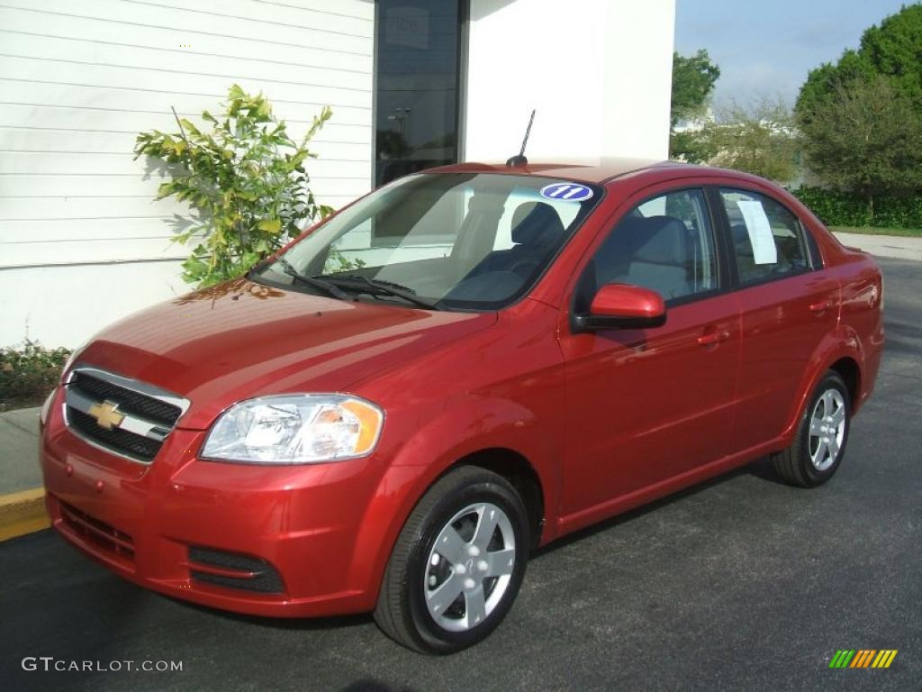 Sport Red 2011 Chevrolet Aveo LT Sedan Exterior Photo #46103651