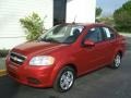 Sport Red 2011 Chevrolet Aveo LT Sedan Exterior