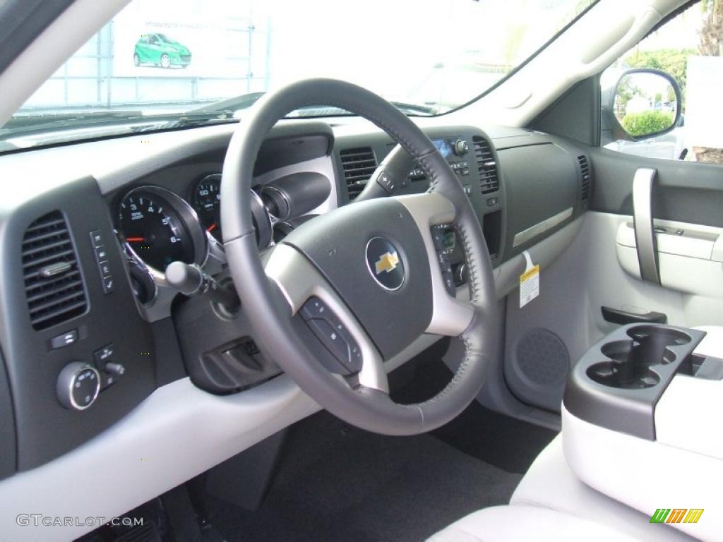 2011 Silverado 1500 LT Extended Cab - Summit White / Light Titanium/Dark Titanium photo #5